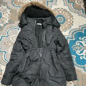 Black Maternity Coat